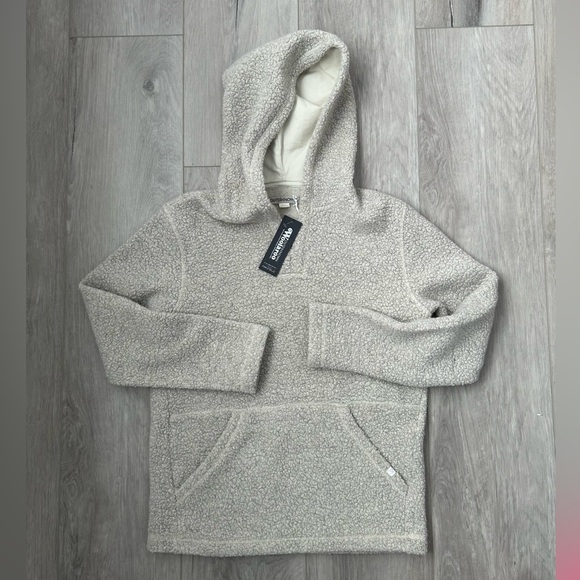 Outerknown Cream Sherpa Hoodie Sweater - Picture 1 of 7